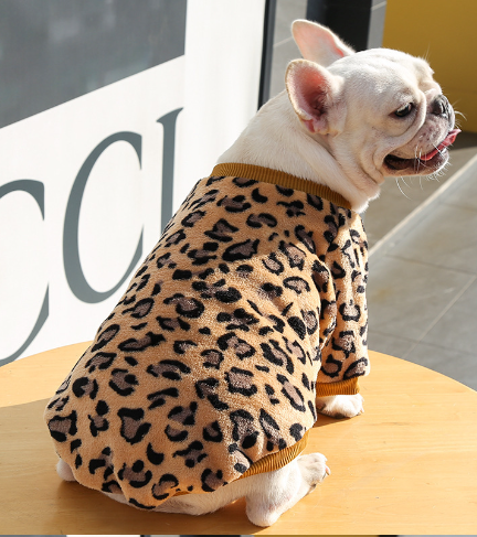 Pijama Térmico de Vellón FluffyLeopard™ Cachorros y Cachorros Pequeños Chaqueta de Invierno