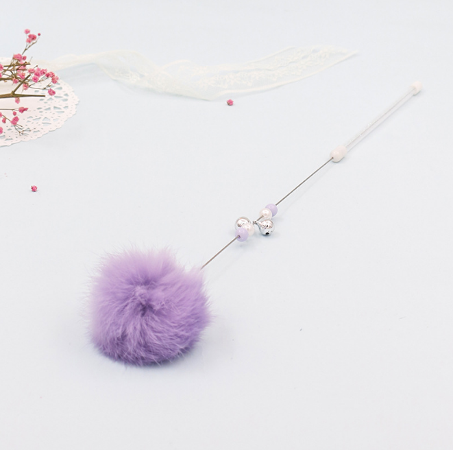 Varita Interactiva de Gato PomPom™ - Teaser con Sonajero y Pompones Ultrasuaves