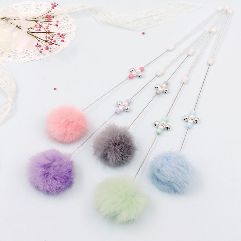 Varita Interactiva de Gato PomPom™ - Teaser con Sonajero y Pompones Ultrasuaves