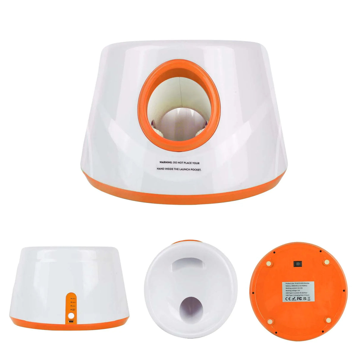 Juguetes para Perros al Aire Libre, Juguete Interactivo para Lanzar Pelotas para Cachorros y Perros Medianos, Lanzador Automático de Pelotas para Entrenamiento de Perros, Distancia Ajustable de 19/32/45 pies