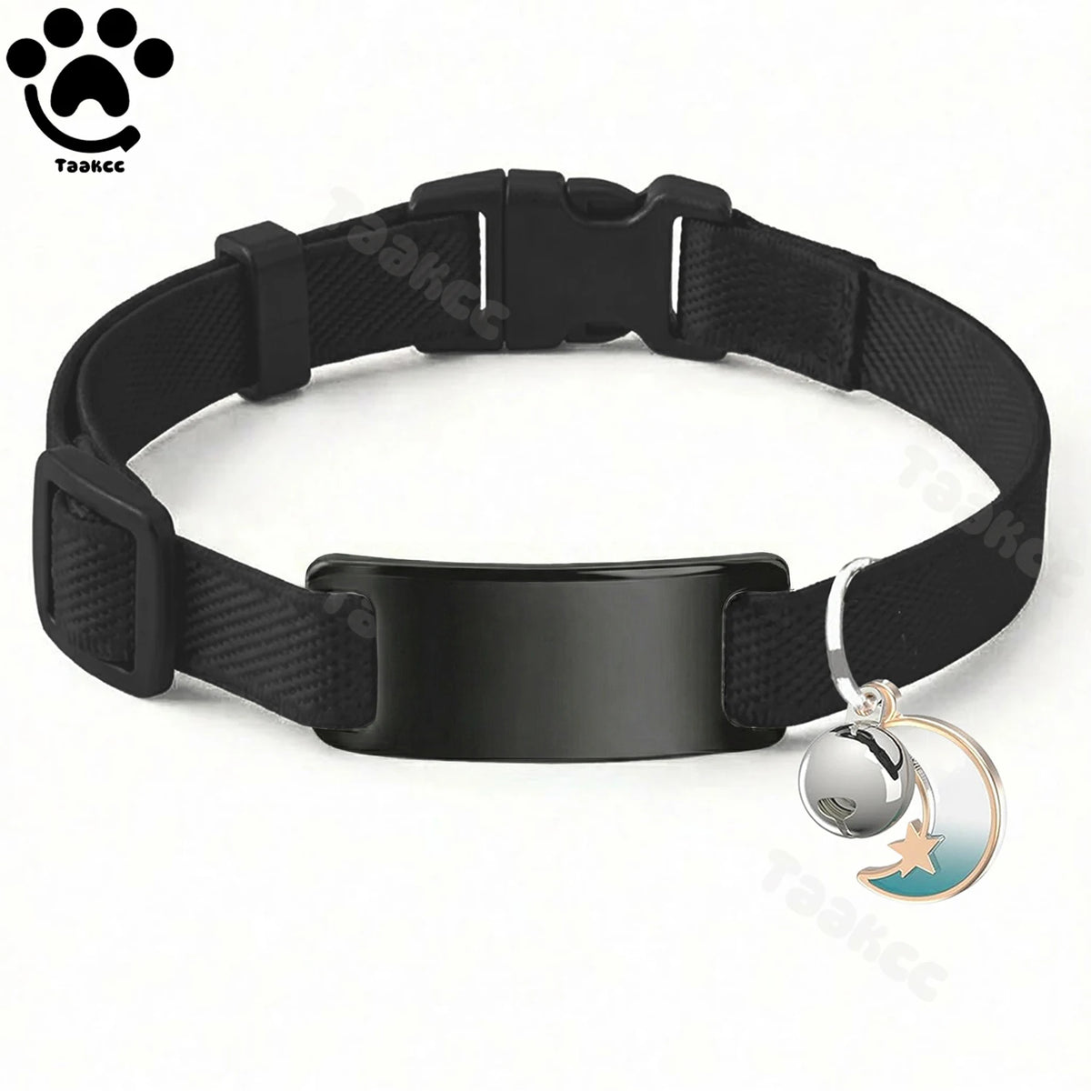 Collar Elástico Personalizado LunaPaws™ Gatos - Placa Antipérdida Silenciosa con Grabado Gratis