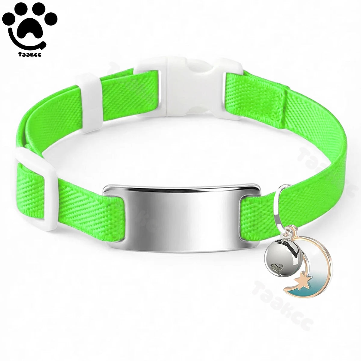Collar Elástico Personalizado LunaPaws™ Gatos - Placa Antipérdida Silenciosa con Grabado Gratis