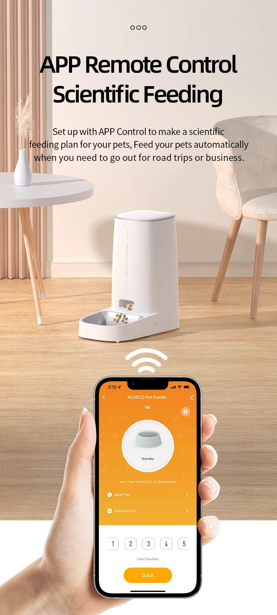 Comedero automático  SmartFeeder™ para gatos,Control remoto, WiFi,
