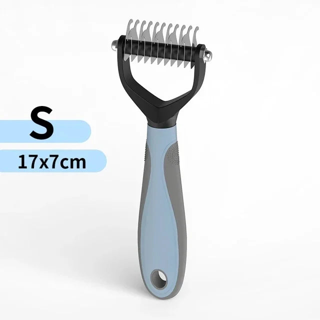 Peine Deslanador Profesional KnotFree™ Mascotas - Doble Cara de Acero Inoxidable