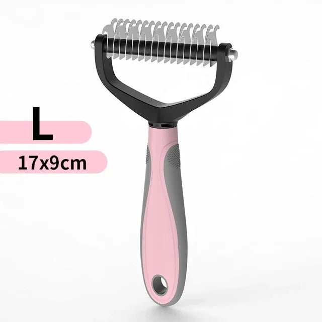 Peine Deslanador Profesional KnotFree™ Mascotas - Doble Cara de Acero Inoxidable