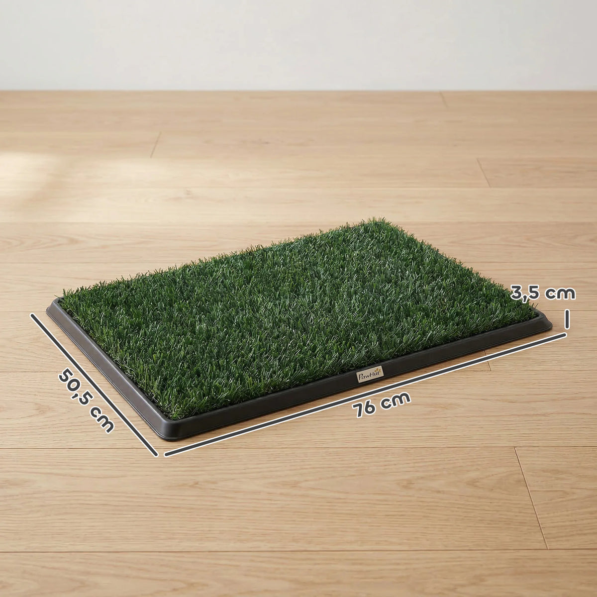 PawHut Inodoro para Perros con Césped Artificial 76x50,5 cm Bandeja Sanitaria para Perros para Entrenamiento con Drenaje Verde