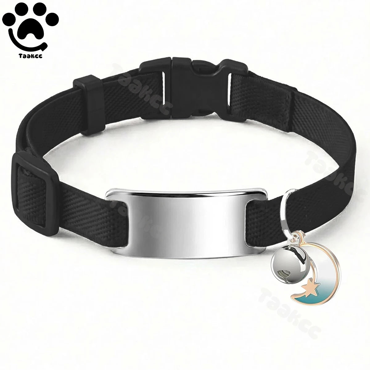 Collar Elástico Personalizado LunaPaws™ Gatos - Placa Antipérdida Silenciosa con Grabado Gratis