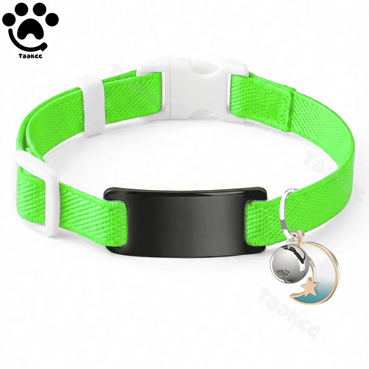 Collar Elástico Personalizado LunaPaws™ Gatos - Placa Antipérdida Silenciosa con Grabado Gratis