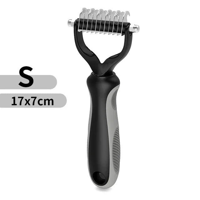 Peine Deslanador Profesional KnotFree™ Mascotas - Doble Cara de Acero Inoxidable