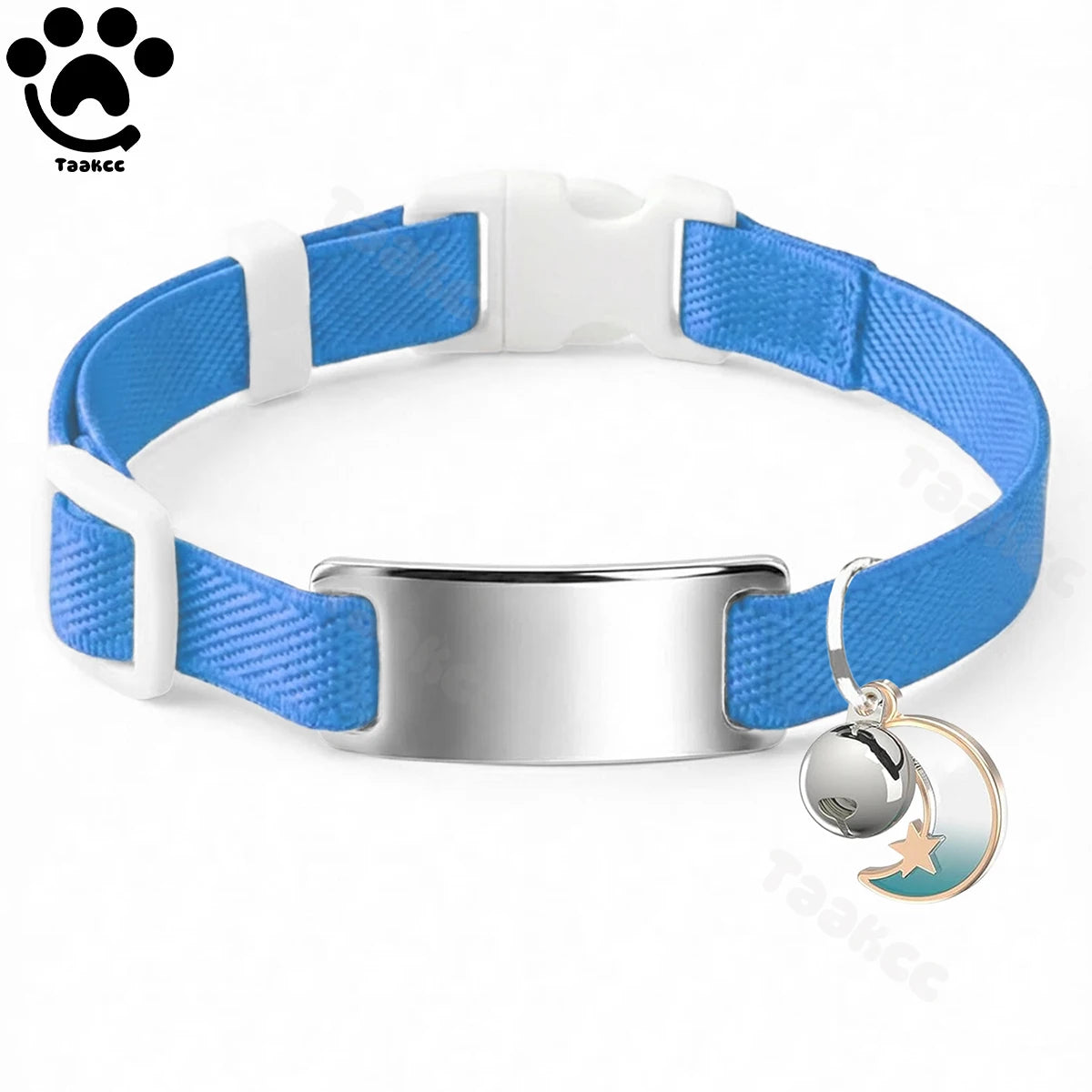 Collar Elástico Personalizado LunaPaws™ Gatos - Placa Antipérdida Silenciosa con Grabado Gratis