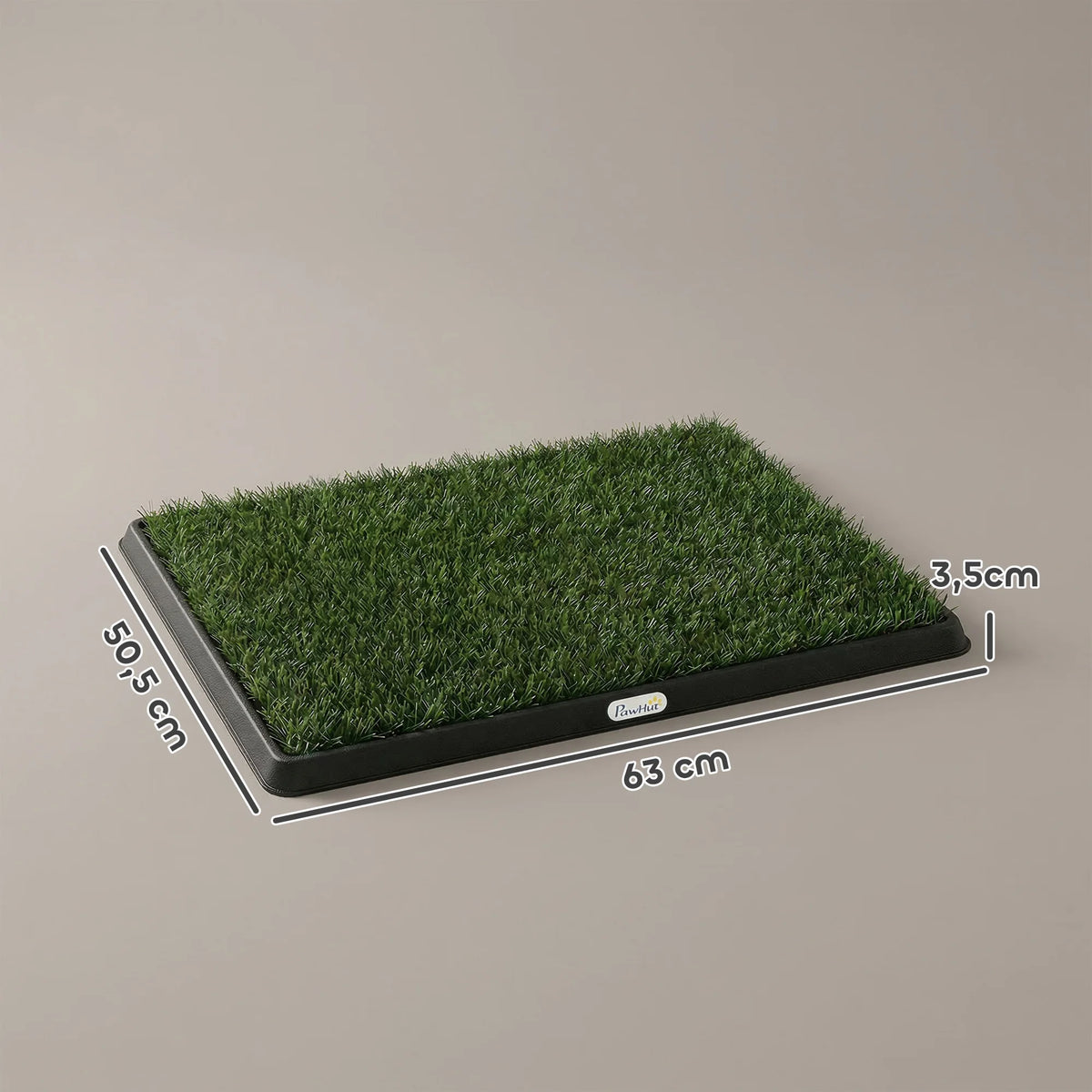 PawHut Inodoro para Perros con Césped Artificial 76x50,5 cm Bandeja Sanitaria para Perros para Entrenamiento con Drenaje Verde
