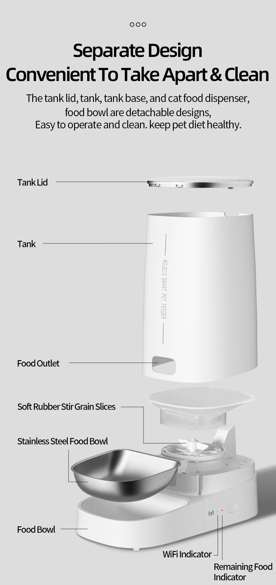 Comedero automático  SmartFeeder™ para gatos,Control remoto, WiFi,