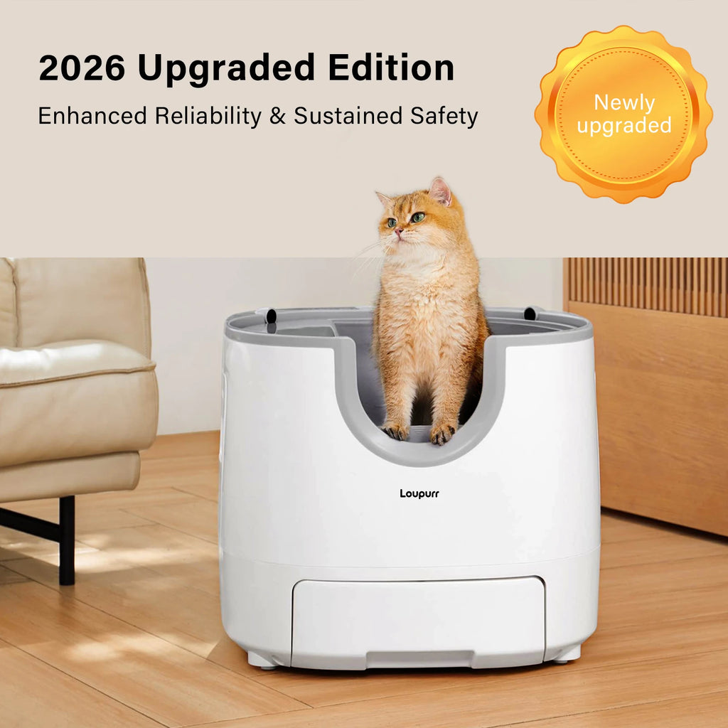 Caja de Arena Automática Abierta para Gatos L1, Autolimpiable, Fácil Mantenimiento con Múltiples Sensores de Seguridad, Gran Capacidad, Incluye Contenedor de Basura