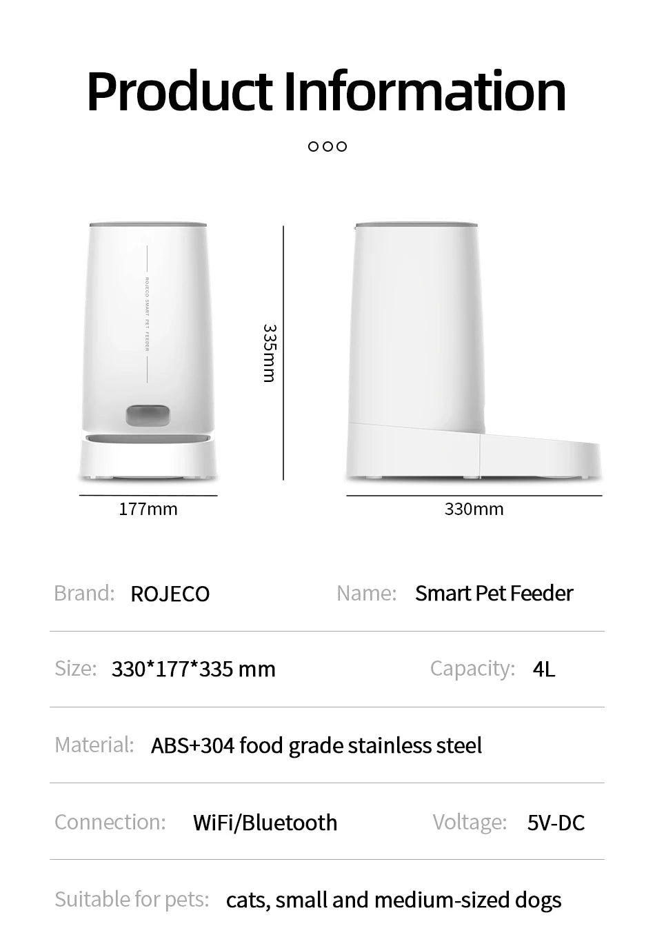 Comedero automático  SmartFeeder™ para gatos,Control remoto, WiFi,