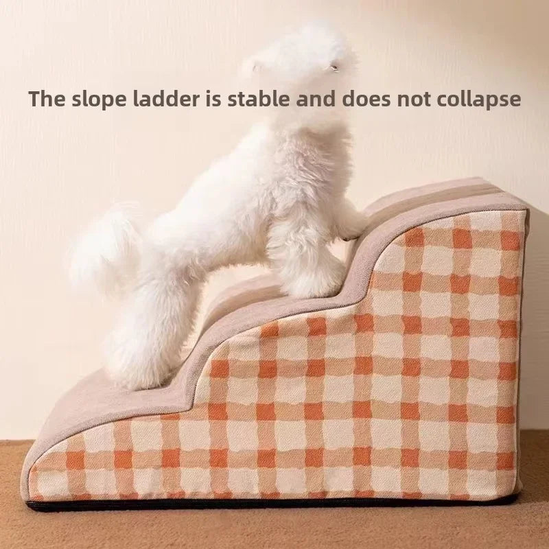 1 unidad de escaleras para mascotas de 3 peldaños, para sofás y camas, ideales para perros pequeños y de edad avanzada. Escaleras portátiles antideslizantes para aliviar las molestias en las articulaciones. Escaleras para