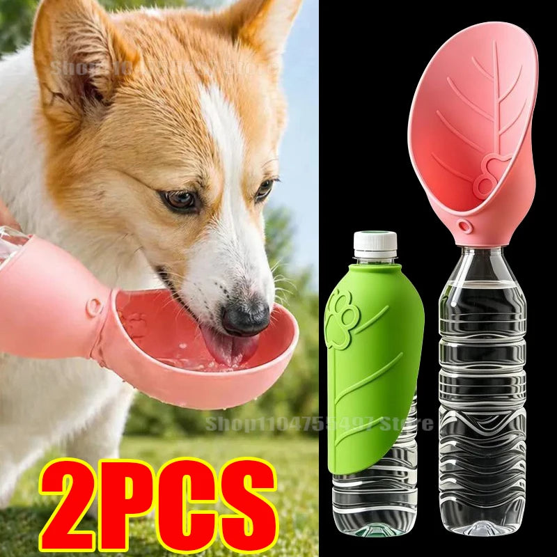 Dispensador de Agua Portátil para Mascotas, Taza Plegable para Perros y Gatos con Botella Intercambiable Tazón de Agua Universal para Viajes al Aire Libre, Perfecto para Caminatas y Senderismo.