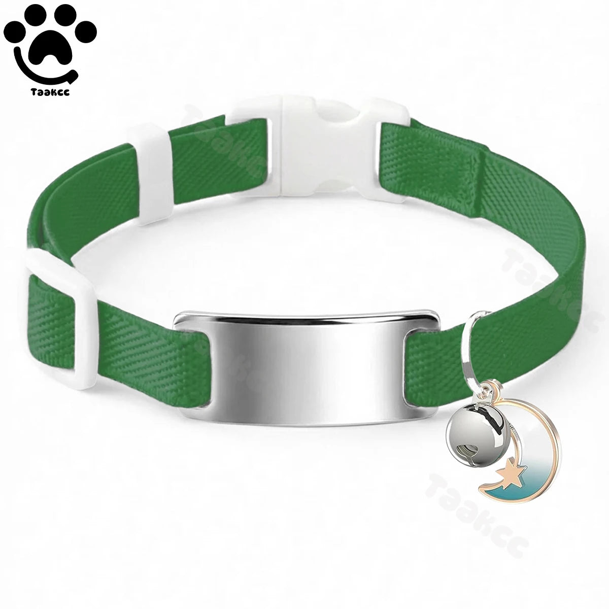 Collar Elástico Personalizado LunaPaws™ Gatos - Placa Antipérdida Silenciosa con Grabado Gratis