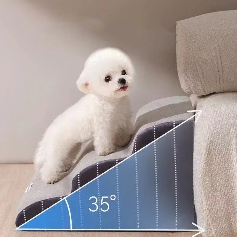 1 unidad de escaleras para mascotas de 3 peldaños, para sofás y camas, ideales para perros pequeños y de edad avanzada. Escaleras portátiles antideslizantes para aliviar las molestias en las articulaciones. Escaleras para