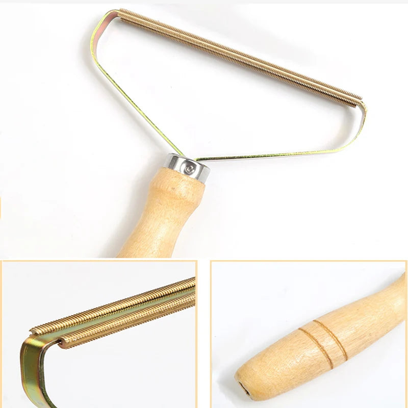 Quitapelos y Eliminador de Pelusas Portátil de Madera Premium - Modelo MT3276