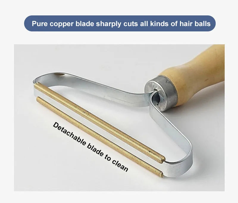 Quitapelos y Eliminador de Pelusas Portátil de Madera Premium - Modelo MT3276
