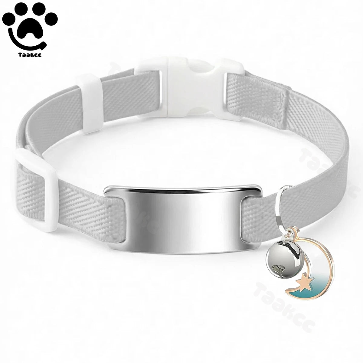 Collar Elástico Personalizado LunaPaws™ Gatos - Placa Antipérdida Silenciosa con Grabado Gratis