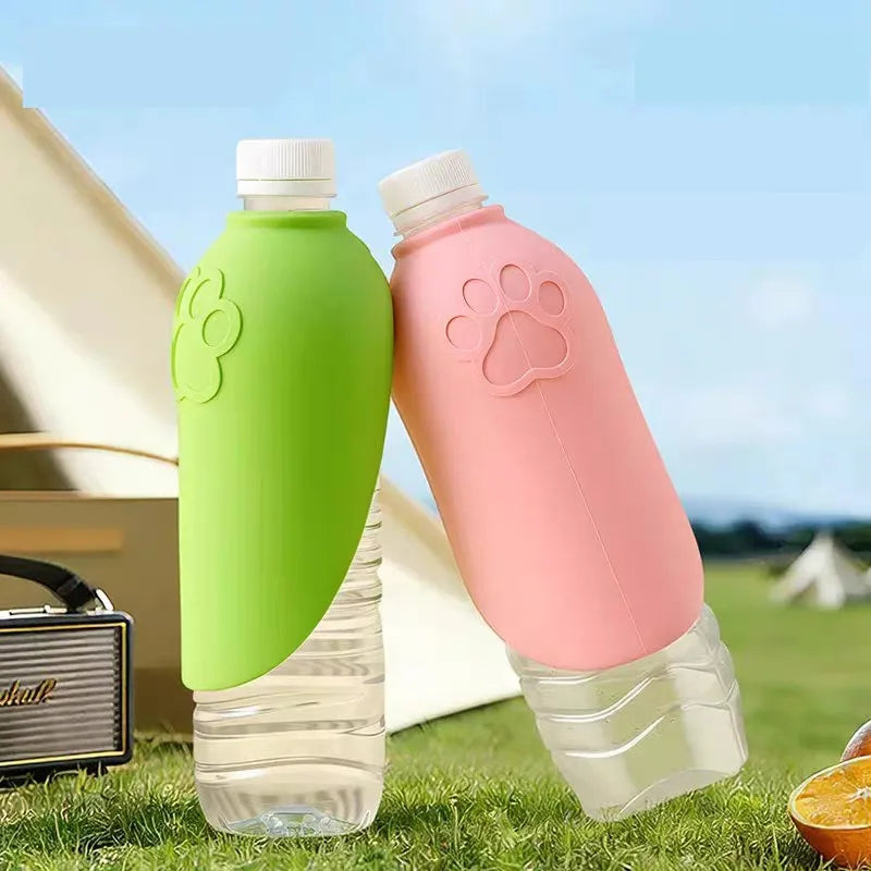 Dispensador de Agua Portátil para Mascotas, Taza Plegable para Perros y Gatos con Botella Intercambiable Tazón de Agua Universal para Viajes al Aire Libre, Perfecto para Caminatas y Senderismo.