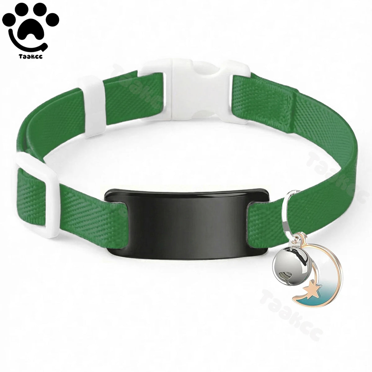Collar Elástico Personalizado LunaPaws™ Gatos - Placa Antipérdida Silenciosa con Grabado Gratis