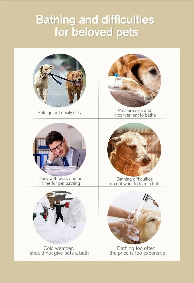 Guantes de Limpieza Sin Agua PawsClean™ (6 Uds) Para Perros y Gatos- Toallitas Húmedas y Desodorantes