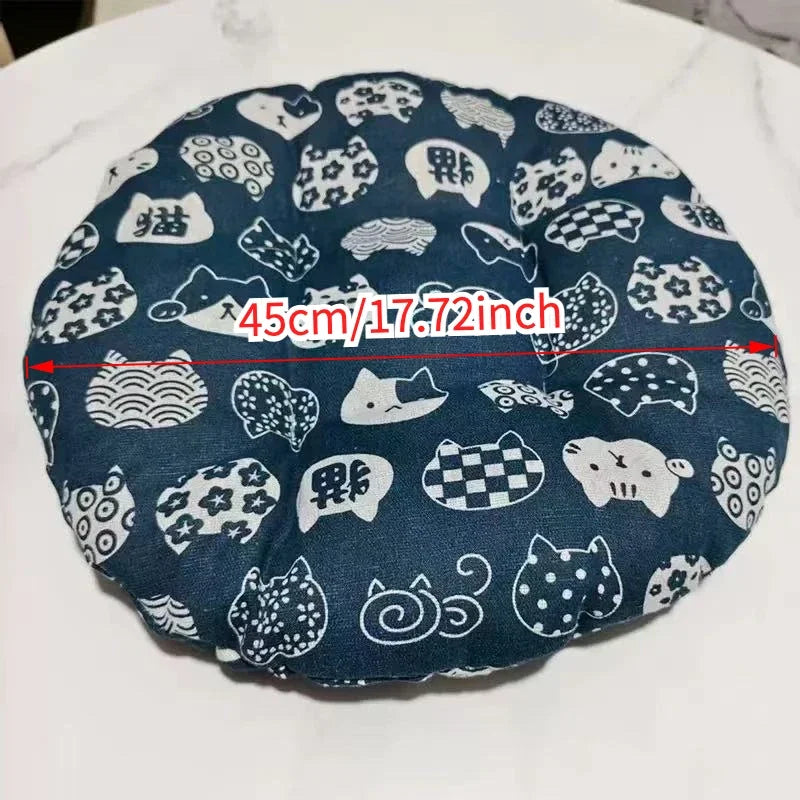Cama Redonda Universal para Mascotas para Todas las Estaciones, Colchoneta Suave y Cómoda para Gatos, Cojín Portátil Duradero y Resistente a los Arañazos para Uso en Interiores y Exteriores