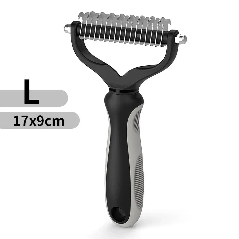 Peine Deslanador Profesional KnotFree™ Mascotas - Doble Cara de Acero Inoxidable
