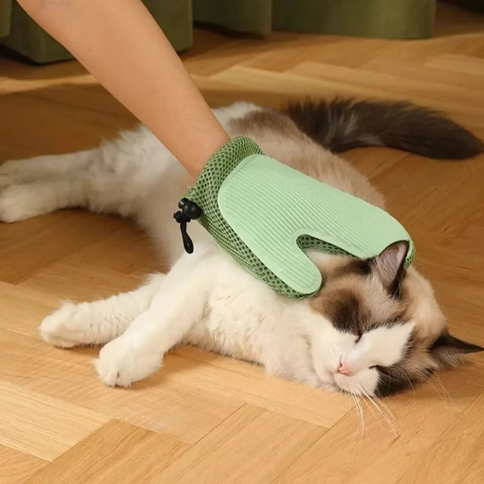 Guante Quitapelos Mascotas ProGroom™ - Doble Cara de Silicona y Malla Transpirable
