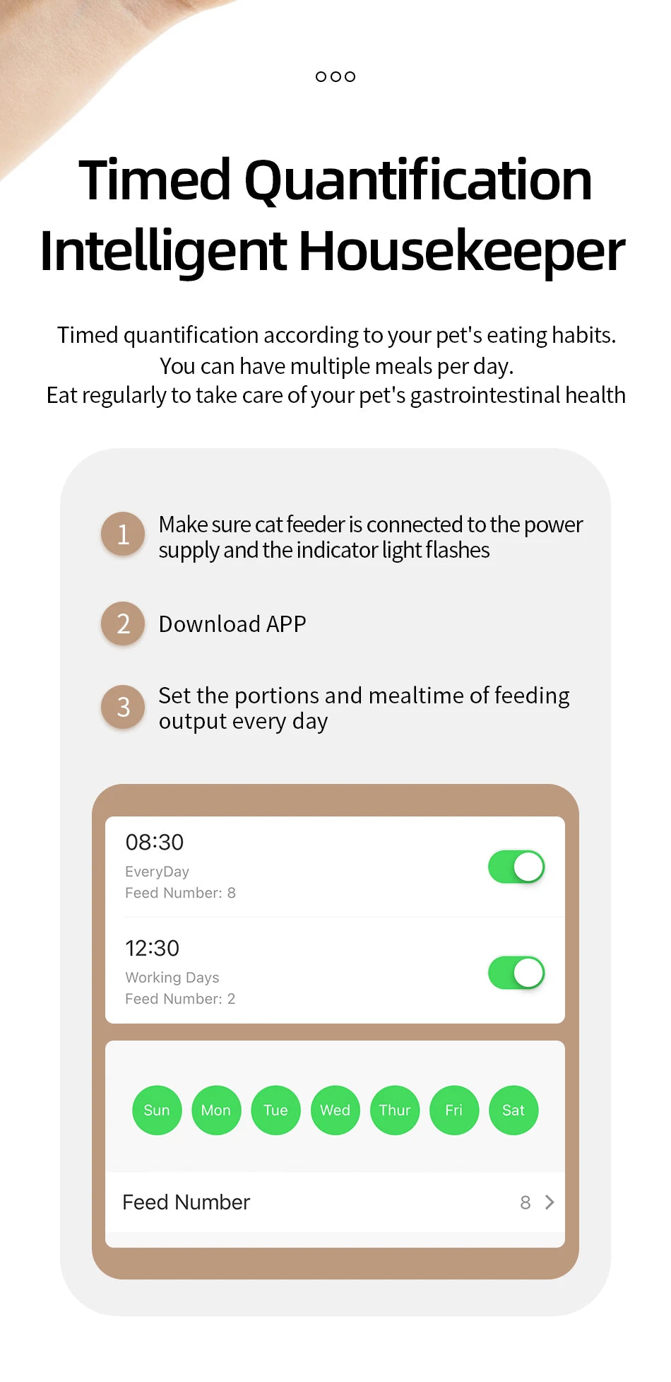 Comedero automático  SmartFeeder™ para gatos,Control remoto, WiFi,