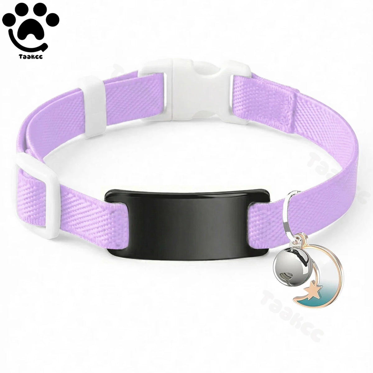 Collar Elástico Personalizado LunaPaws™ Gatos - Placa Antipérdida Silenciosa con Grabado Gratis
