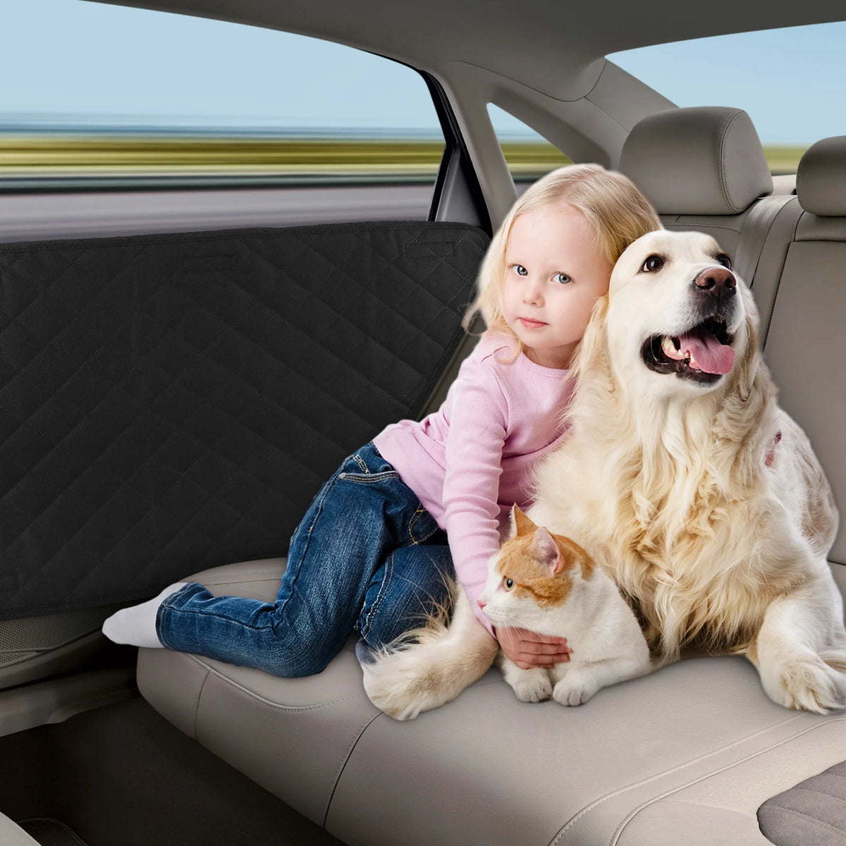 2 uds impermeable antiarañazos cubierta Interior de coche Protector de puerta de vehículo para perros esteras protectoras de puerta de coche lavables para protector de puerta de vehículo
