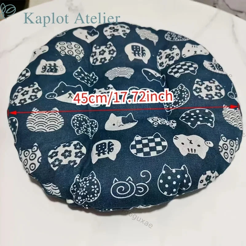 Cama Redonda Universal para Mascotas para Todas las Estaciones, Colchoneta Suave y Cómoda para Gatos, Cojín Portátil Duradero y Resistente a los Arañazos para Uso en Interiores y Exteriores