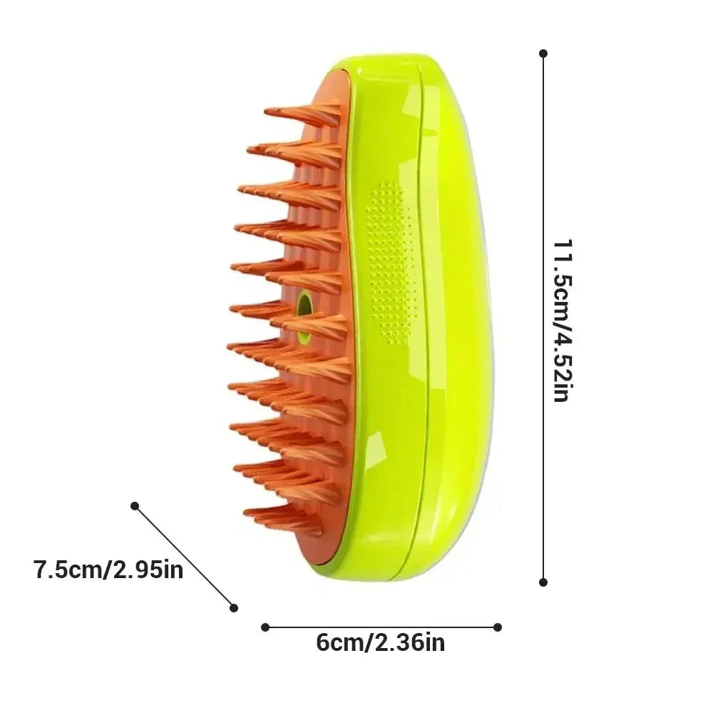 Cepillo de Vapor Mascotas Ultrasónico 3 en 1 SpaGlow™ (Desinfecta, Peina y Relaja)