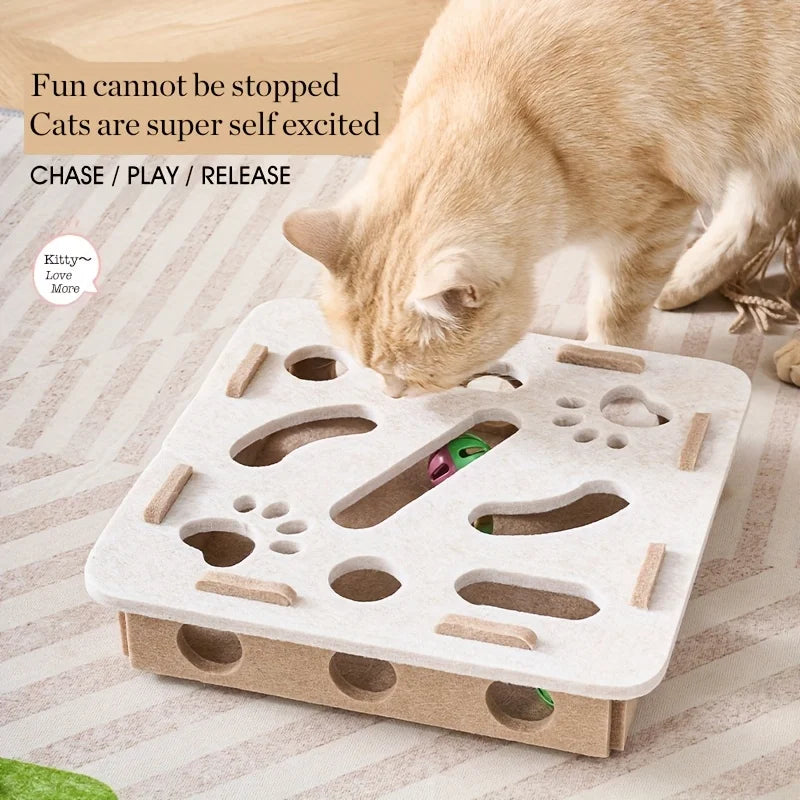 Juguete Laberinto Rompecabezas de Fieltro SmartCat™ - Para Gatos Mascotas
