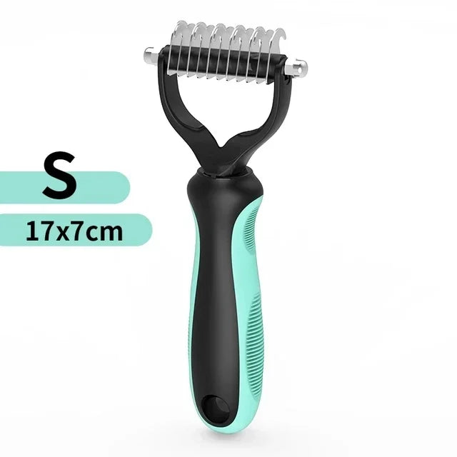 Peine Deslanador Profesional KnotFree™ Mascotas - Doble Cara de Acero Inoxidable