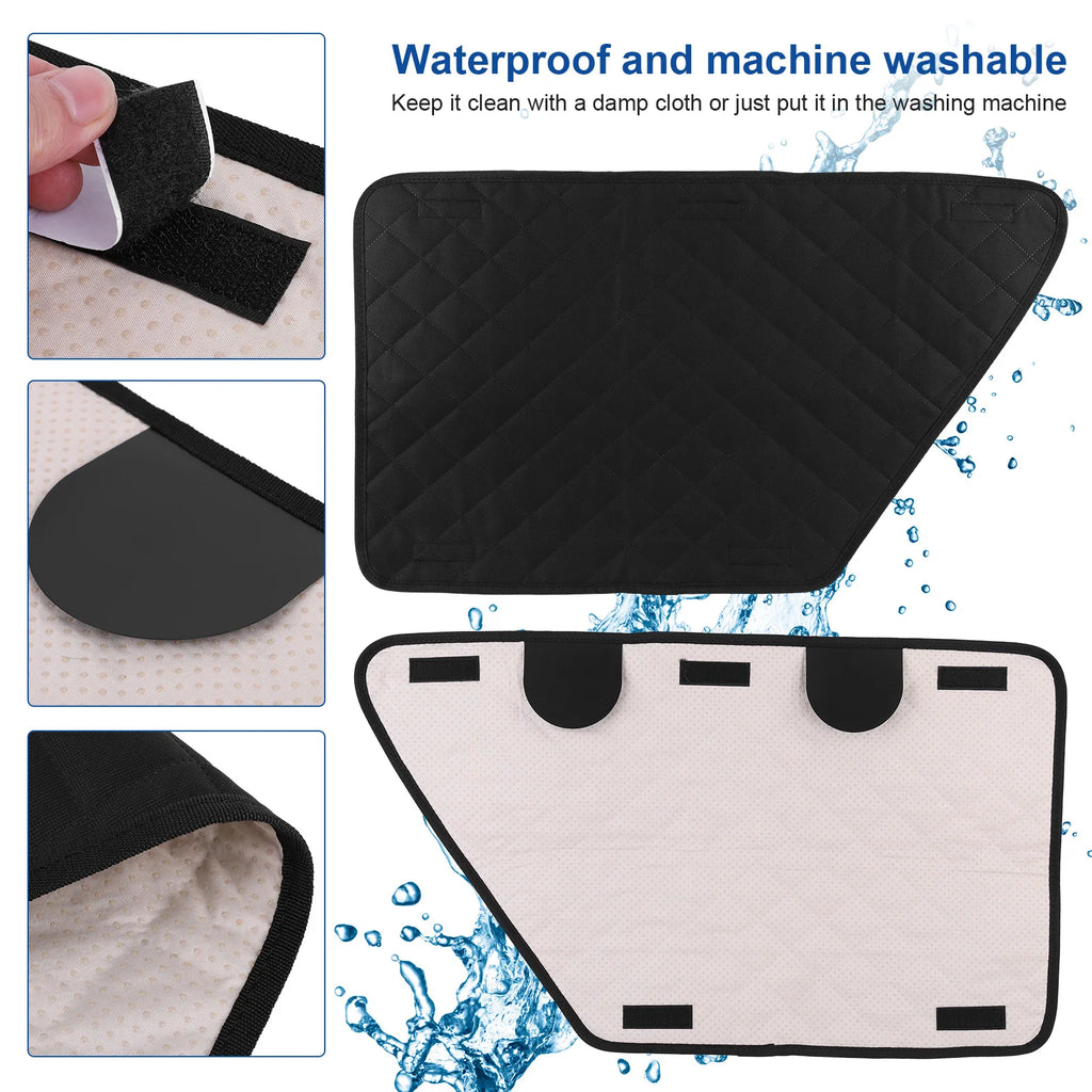 2 uds impermeable antiarañazos cubierta Interior de coche Protector de puerta de vehículo para perros esteras protectoras de puerta de coche lavables para protector de puerta de vehículo