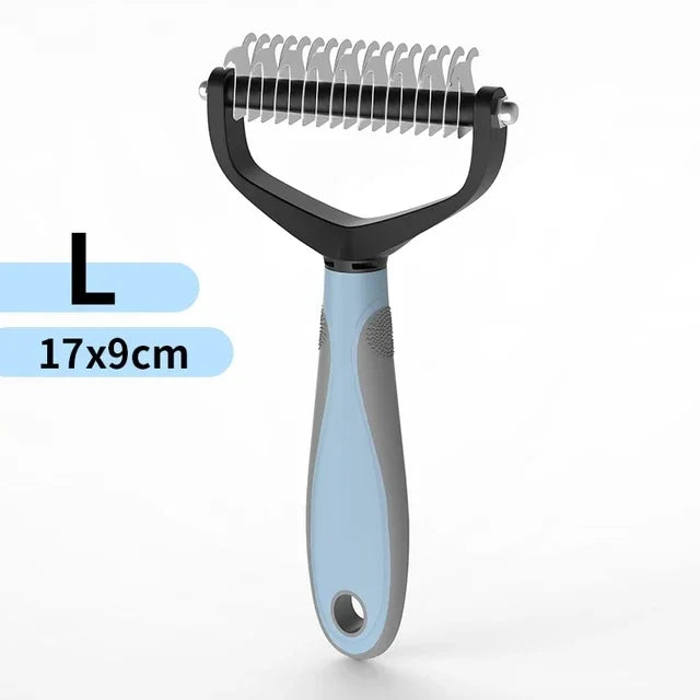 Peine Deslanador Profesional KnotFree™ Mascotas - Doble Cara de Acero Inoxidable