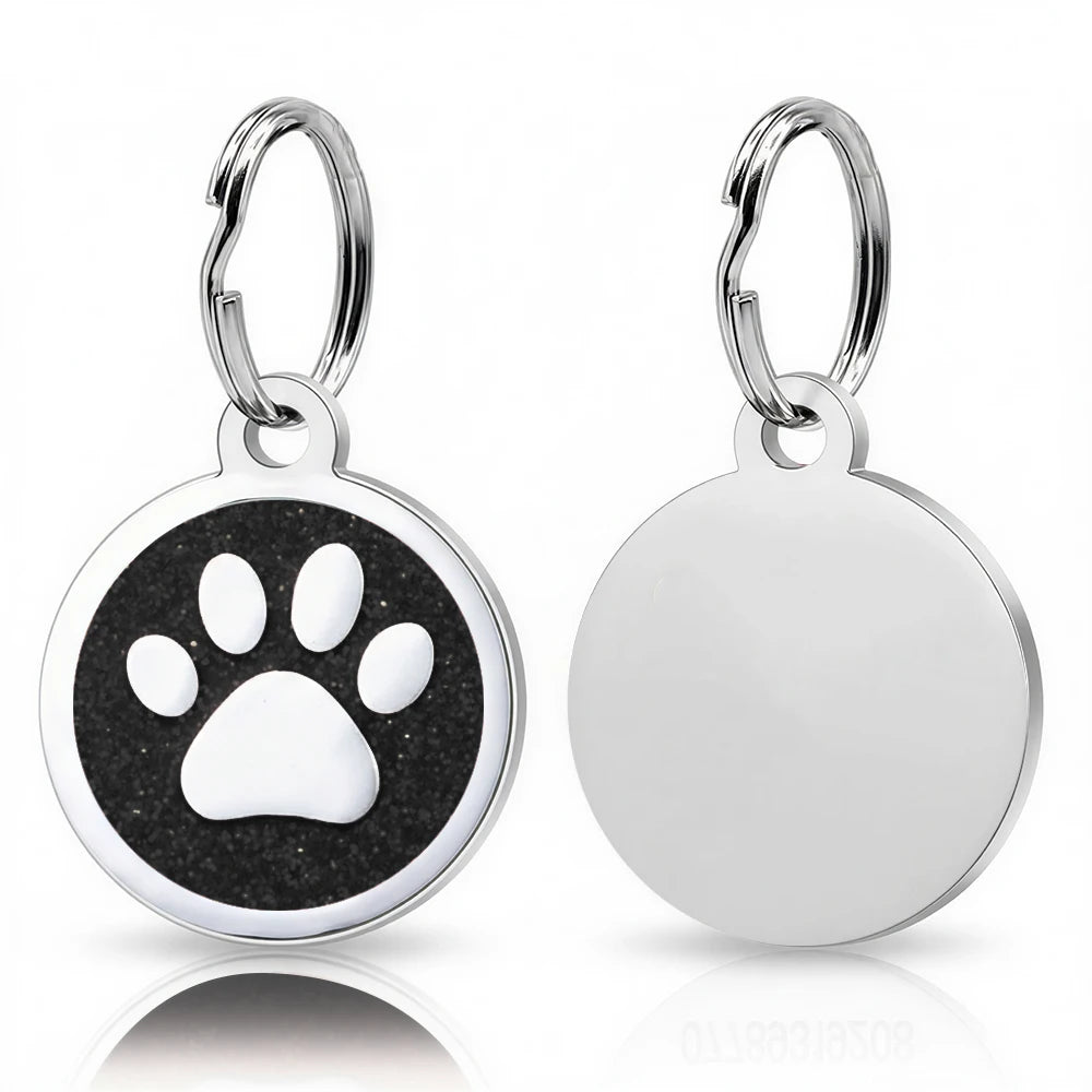 Placa Personalizada Brillante PawsID™ para Perros y Gatos - Grabado Gratis y Antipérdida