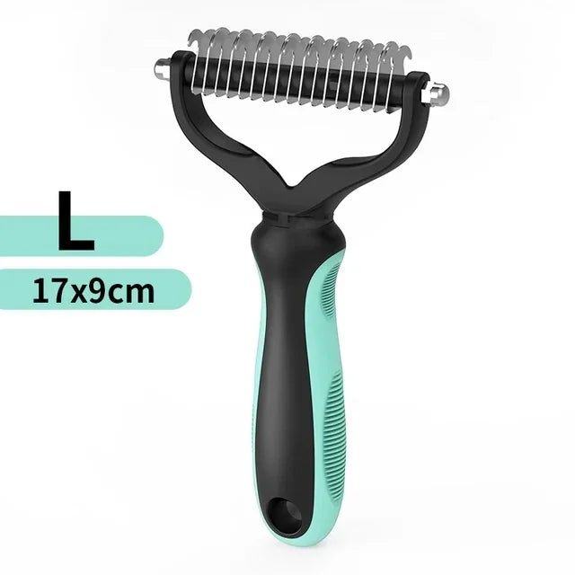 Peine Deslanador Profesional KnotFree™ Mascotas - Doble Cara de Acero Inoxidable