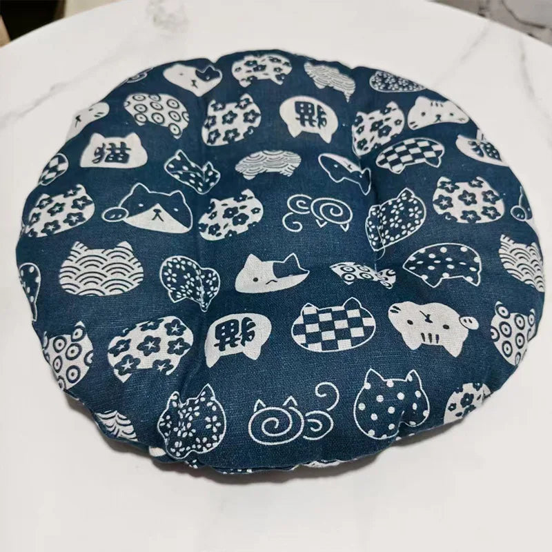 Cama Redonda Universal para Mascotas para Todas las Estaciones, Colchoneta Suave y Cómoda para Gatos, Cojín Portátil Duradero y Resistente a los Arañazos para Uso en Interiores y Exteriores