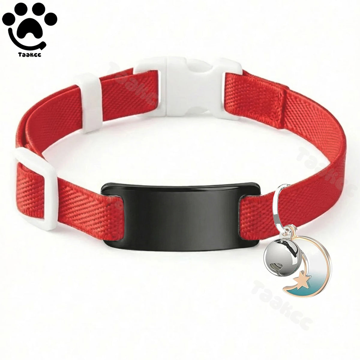 Collar Elástico Personalizado LunaPaws™ Gatos - Placa Antipérdida Silenciosa con Grabado Gratis