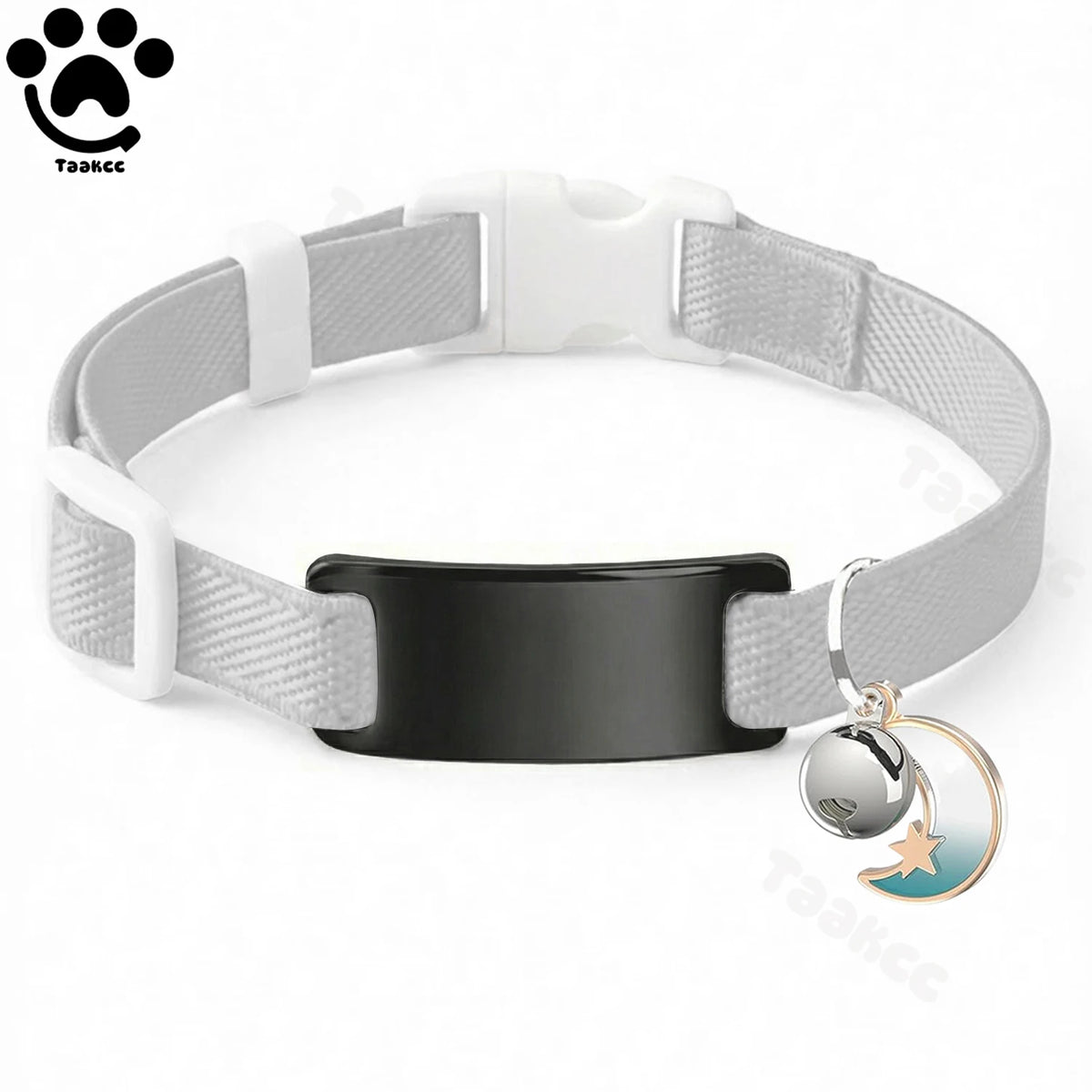Collar Elástico Personalizado LunaPaws™ Gatos - Placa Antipérdida Silenciosa con Grabado Gratis