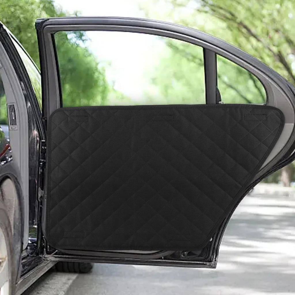 2 uds impermeable antiarañazos cubierta Interior de coche Protector de puerta de vehículo para perros esteras protectoras de puerta de coche lavables para protector de puerta de vehículo