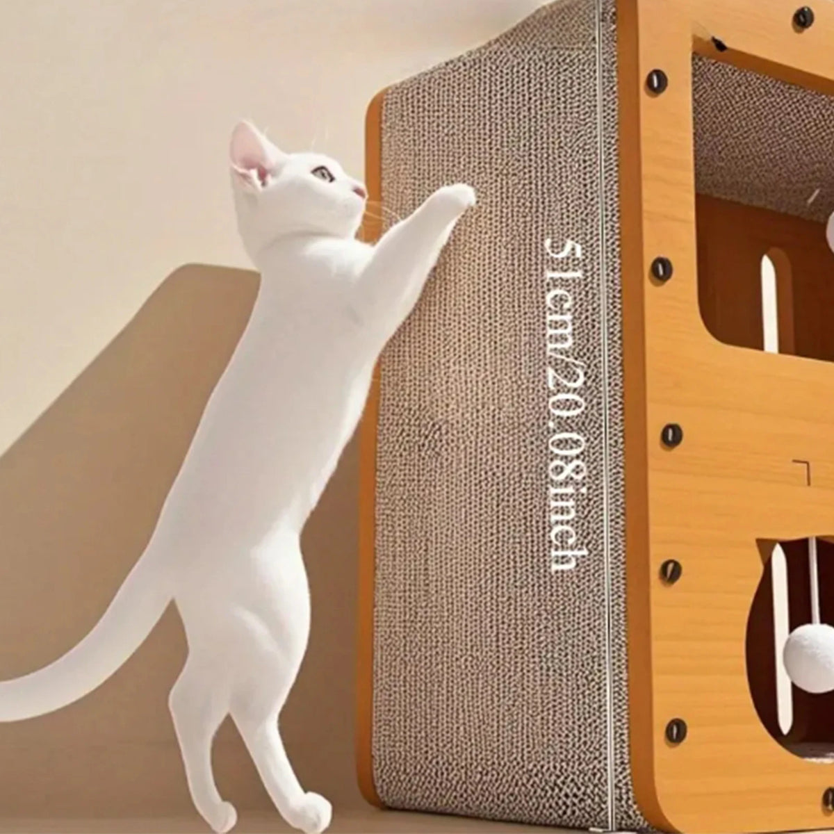 Casa de Cartón y Sisal para Gatos - Mueble Rascador de 3 Niveles PawsCastle™
