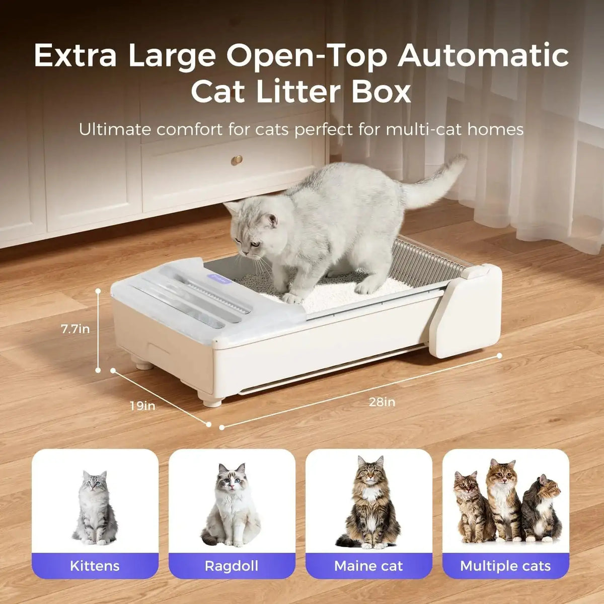 Arenero Inteligente PawsClean™ PRO - Autolimpiable por App