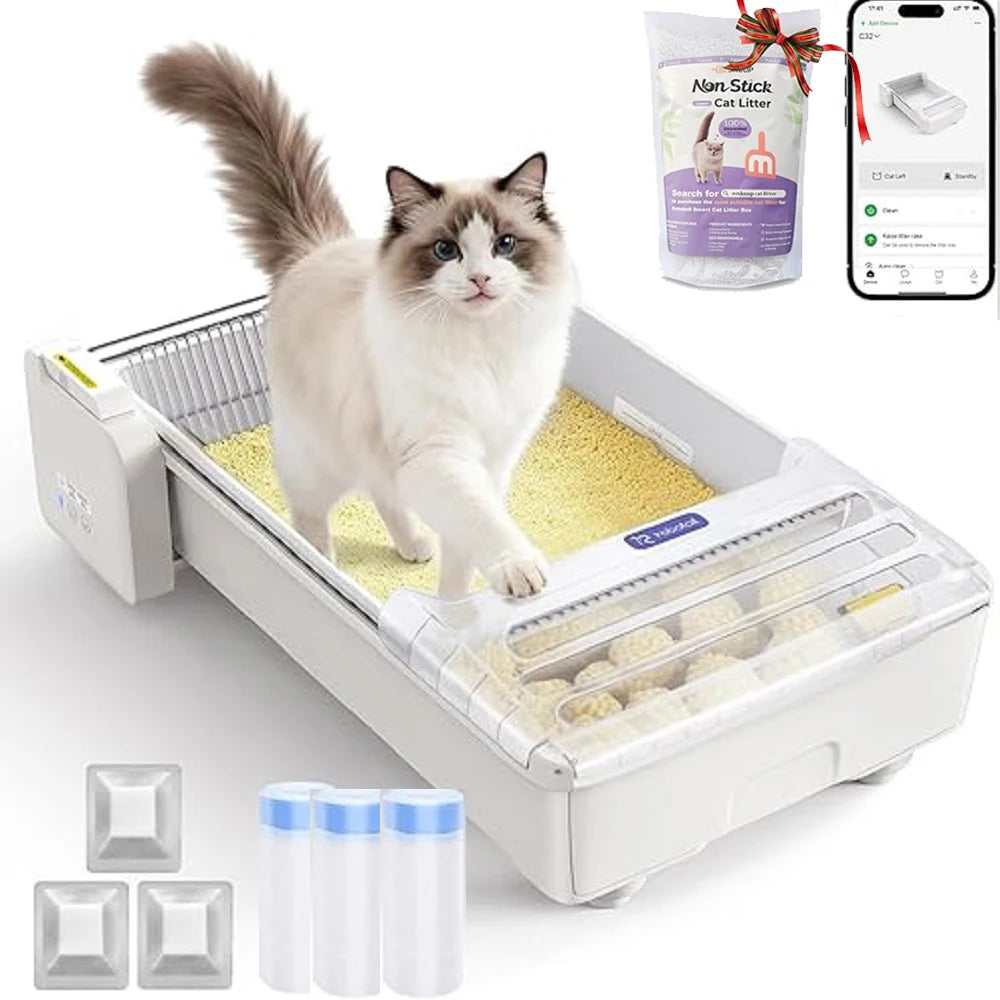 Arenero Inteligente PawsClean™ PRO - Autolimpiable por App