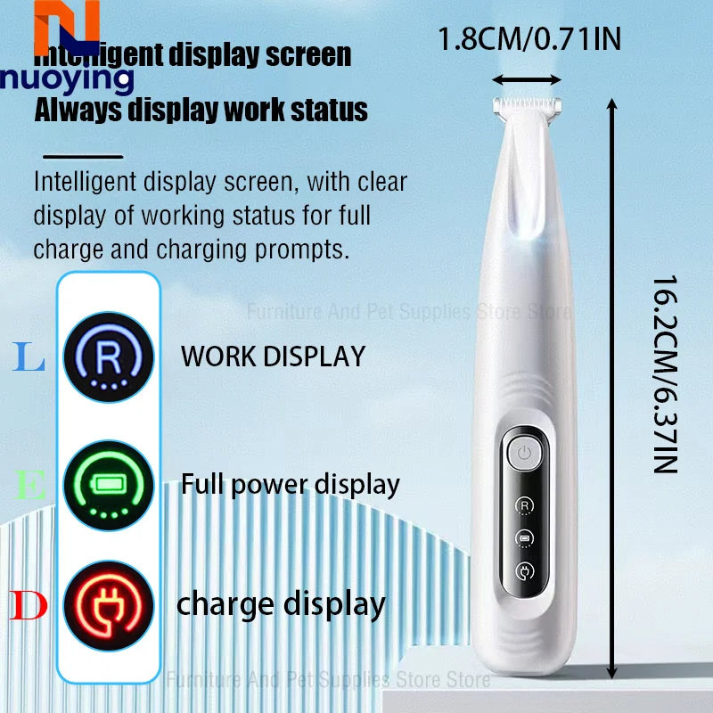 Nuevo Recortador de PeloProTrim™ LED  para Mascotas Silencioso Impermeable con Pantalla LED
